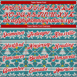 Custom Stitched Teal Red-White Christmas 3D Sports Pullover Sweatshirt Hoodie