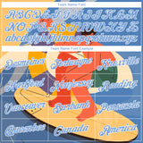 Custom Gold Light Blue-White 3D Pattern Summer Beach Surfing Authentic Basketball Jersey