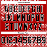 Custom Red Black-White Triangle Shapes Authentic City Edition Basketball Jersey