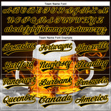 Custom Black Yellow 3D Pattern Design Beer Festival Authentic Baseball Jersey