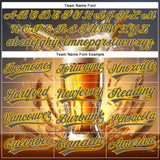 Custom Steel Gray Yellow 3D Pattern Design International Beer Day Authentic Baseball Jersey