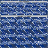 Custom Royal White 3D Pattern Design Slant Lines Authentic Baseball Jersey