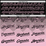 Custom Black Light Pink 3D Pattern Design Gradient Square Shapes Authentic Baseball Jersey