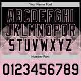 Custom Black Light Pink 3D Pattern Design Gradient Square Shapes Authentic Baseball Jersey