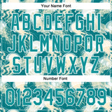 Custom Teal White 3D Pattern Design Jellyfish Authentic Baseball Jersey