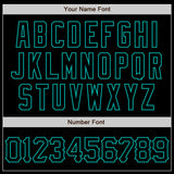 Custom Black Aqua 3D Pattern Design Abstract Splatter Grunge Art Authentic Baseball Jersey