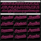 Custom Black Light Blue-Pink 3D Pattern Design Abstract Splatter Grunge Art Authentic Baseball Jersey