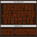 Custom Brown Orange 3D Pattern Design Abstract Splatter Grunge Art Authentic Baseball Jersey