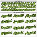 Custom White Neon Green-Black 3D Pattern Design Abstract Splash Authentic Baseball Jersey