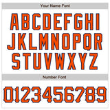 Custom White Orange-Navy 3D Pattern Design Abstract Splash Authentic Baseball Jersey