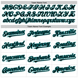 Custom White Black-Teal 3D Pattern Design Abstract Splash Authentic Baseball Jersey