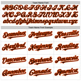 Custom White Brown-Orange 3D Pattern Design Abstract Splash Authentic Baseball Jersey