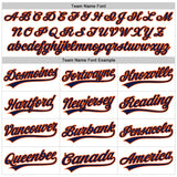Custom White Navy-Orange 3D Pattern Design Curve Lines Authentic Baseball Jersey
