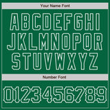 Custom Kelly Green White 3D Pattern Design Curve Lines Authentic Baseball Jersey