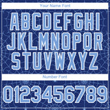 Custom Royal Light Blue-White 3D Pattern Design Spider Web Authentic Baseball Jersey