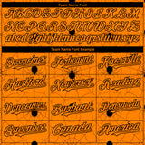 Custom Bay Orange Black 3D Pattern Design Spider Web Authentic Baseball Jersey