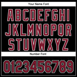 Custom Black Crimson-White 3D Pattern Design Curve Solid Authentic Baseball Jersey