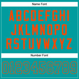 Custom Aqua Aqua-Orange Mesh Authentic Football Jersey