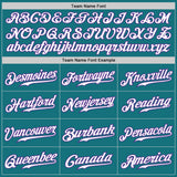 Custom Teal Purple Pinstripe White-Purple Authentic Baseball Jersey