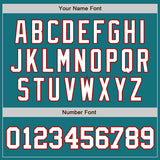 Custom Teal White-Red Authentic Baseball Jersey