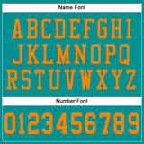 Custom Aqua Bay Orange Mesh Authentic Football Jersey