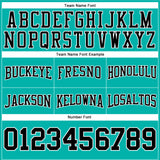 Custom Stitched Aqua Black-White Football Pullover Sweatshirt Hoodie