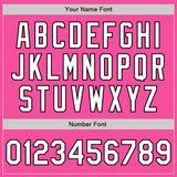 Custom Pink White-Black 3 Colors Arm Shapes Authentic Baseball Jersey
