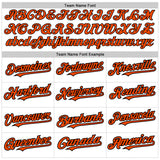 Custom White Orange-Black 3 Colors Arm Shapes Authentic Baseball Jersey
