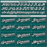 Custom Midnight Green White-Black 3 Colors Arm Shapes Authentic Baseball Jersey