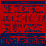 Custom Red Navy Color Splash Round Neck Sublimation Basketball Suit Jersey