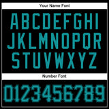 Custom Black Teal Authentic Baseball Jersey