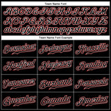 Custom Black Red Pinstripe Black-White Authentic Baseball Jersey