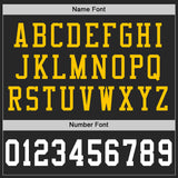 Custom Black White-Gold Mesh Authentic Throwback Football Jersey