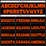 Custom Black Black-Orange Mesh Authentic Football Jersey