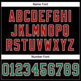 Custom Black Kelly Green-Red Mesh Authentic Football Jersey