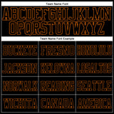 Custom Black Black-Texas Orange Mesh Authentic Football Jersey