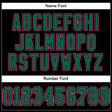 Custom Black Kelly Green-Pink Mesh Authentic Football Jersey