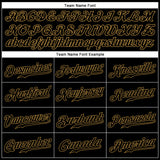 Custom Black Black-Old Gold Authentic Sleeveless Baseball Jersey