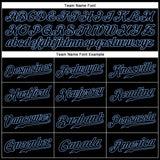 Custom Black Black-Light Blue Authentic Sleeveless Baseball Jersey