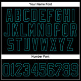 Custom Black Black-Teal Authentic Sleeveless Baseball Jersey