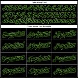 Custom Black Black-Neon Green Authentic Sleeveless Baseball Jersey