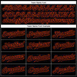 Custom Black Black-Orange Authentic Sleeveless Baseball Jersey