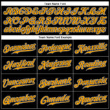 Custom Black Gold-White Authentic Sleeveless Baseball Jersey