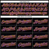 Custom Black Purple-Gold Authentic Sleeveless Baseball Jersey
