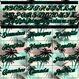 Custom Black Black-Kelly Green 3D Pattern Tropical Hawaii Palm Leaves Authentic Basketball Jersey