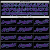 Custom Black Purple-Light Blue Authentic Baseball Jersey