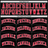 Custom Black White-Red Authentic Throwback Basketball Jersey