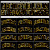 Custom Black Black-Gold Authentic Throwback Basketball Jersey