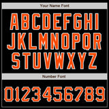 Custom Black Orange-White Authentic Baseball Jersey
