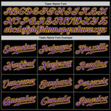 Custom Black Purple-Gold Authentic Baseball Jersey